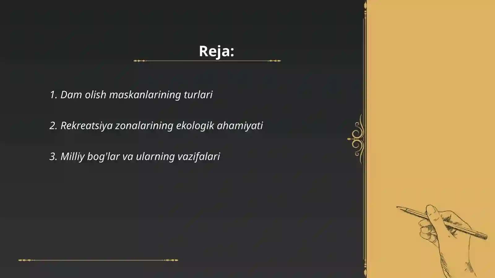 Dam olish maskanlarining turlari 2