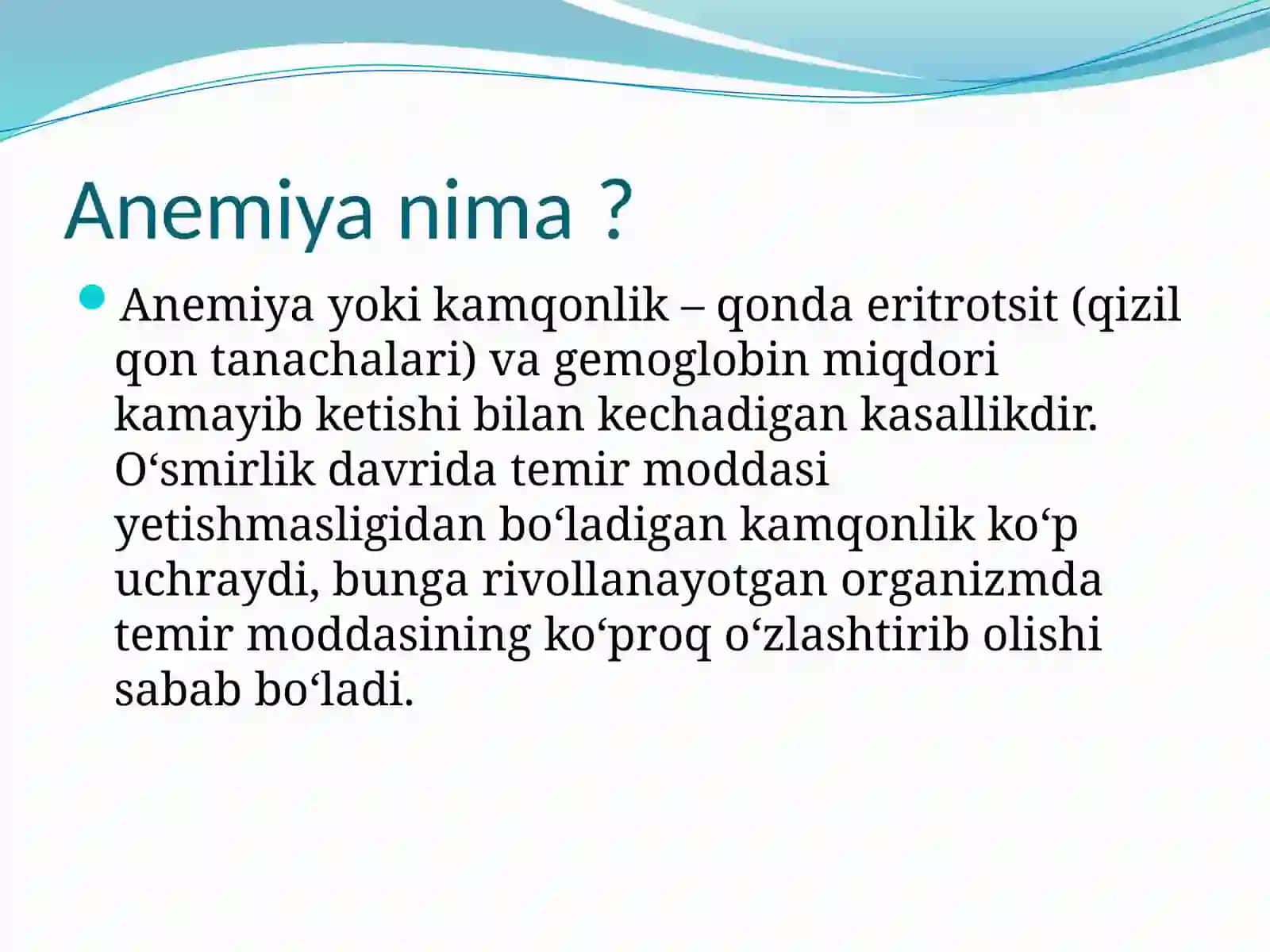 Kamqonlik turlari va kelib chiqish sabablari 2