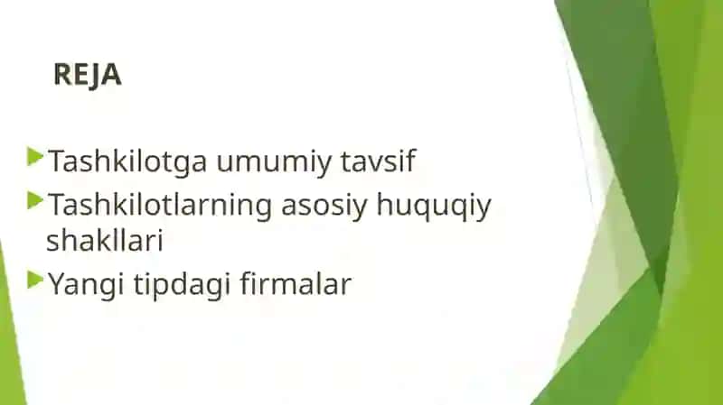 TASHKILOT VA ULARNIboshqarish 2