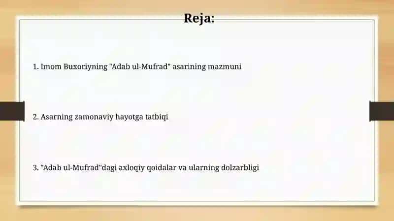 Adab ul-Mufrad 2