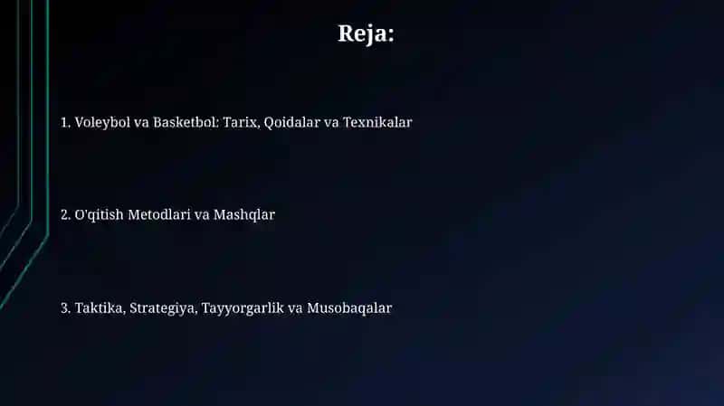 Voleybol va Basketbol: Tarix, Qoidalar va Texnikalar 2