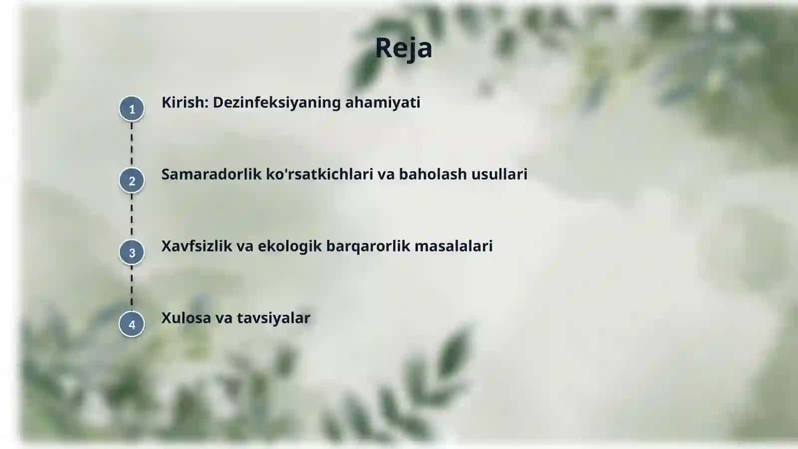 Dezinfektsiyalash vositalarining iste’mol xossalari va sifat ko‘rsatkichlari 2