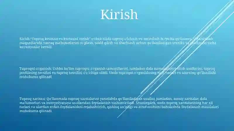 Tuproq Kesmasi Va Kartasini Tuzish 2