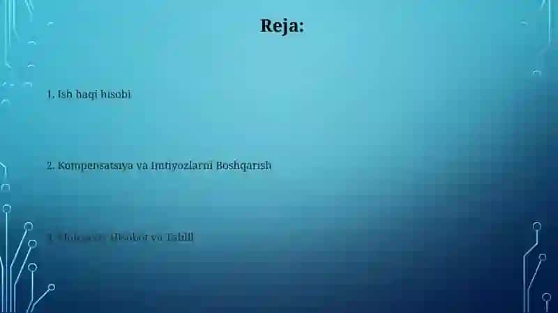Mehnat va ish haqini hisoblashning vazifalari 2