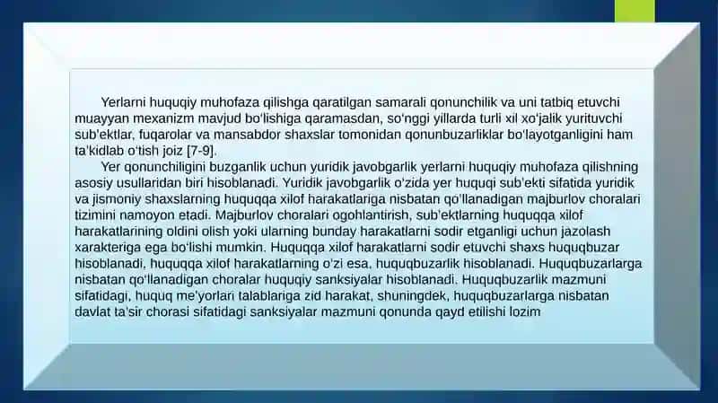 Yerbilanbog'liq huquqbuzarliklar uchun ma'muriy javobgarlik 2