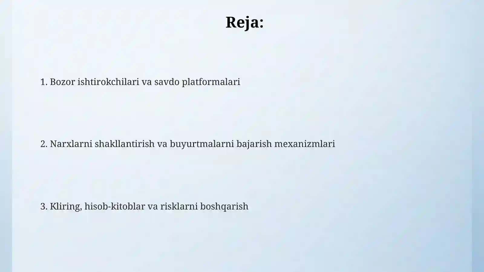 Oltin bozori savdosini tashkil qilish va amal qilish mexanizimi 2
