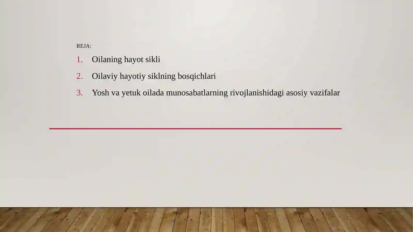 Oila hayot sikli 2