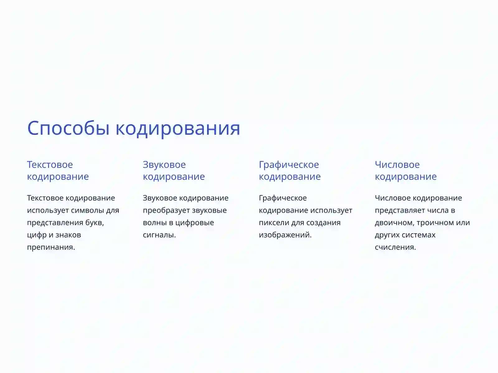 Кодирование информации: основы 2