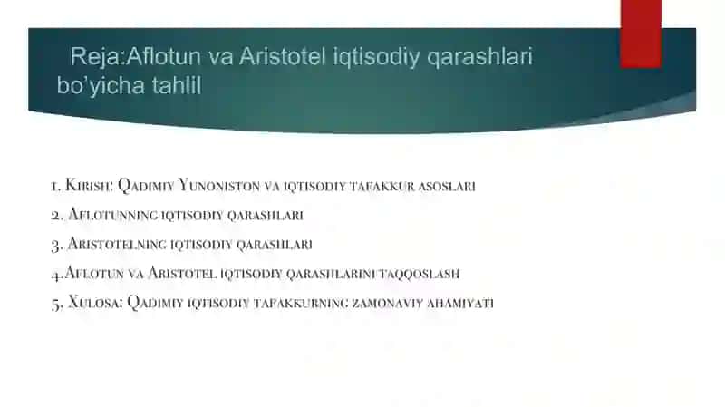 YUNONLAR, AFLOTUN, ARISTOTEL 2