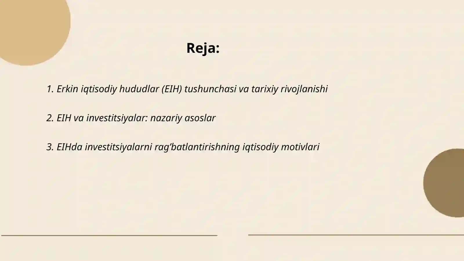 Erkin iqtisodiy hududlar (EIH) tushunchasi va tarixiy rivojlanishi 2