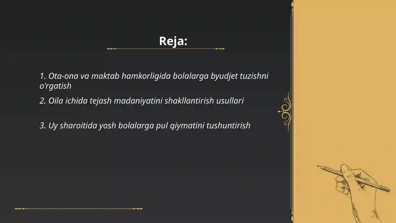 Ota-ona va maktab hamkorligida bolalarga byudjet tuzishni o'rgatish 2