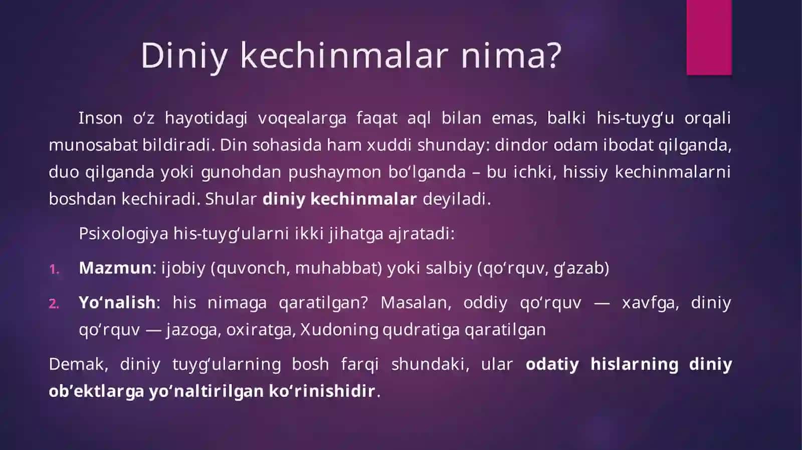 DINIY HIS TUYG’ULAR VA DINIY TASKINNINGPSIXALOGIK MOHIYATI 2
