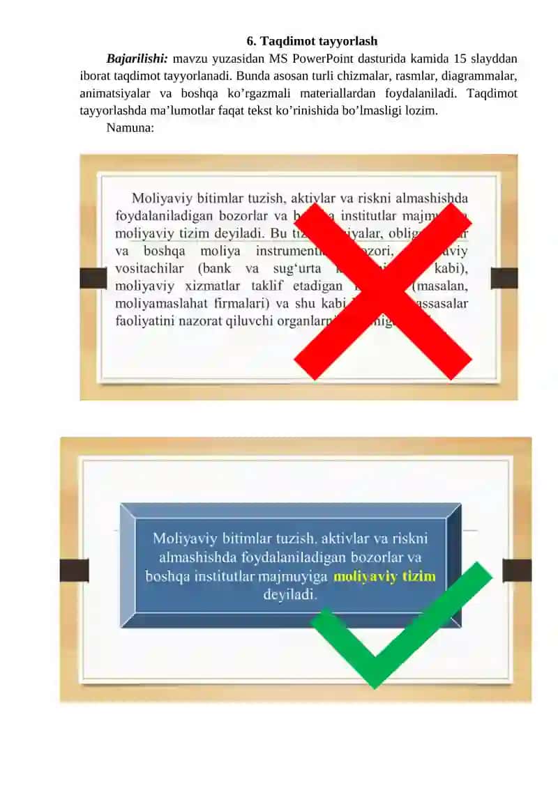 MUSTAQIL TA’LIM TOPSHIRIQLARINING BAJARILISH TARTIBI 2