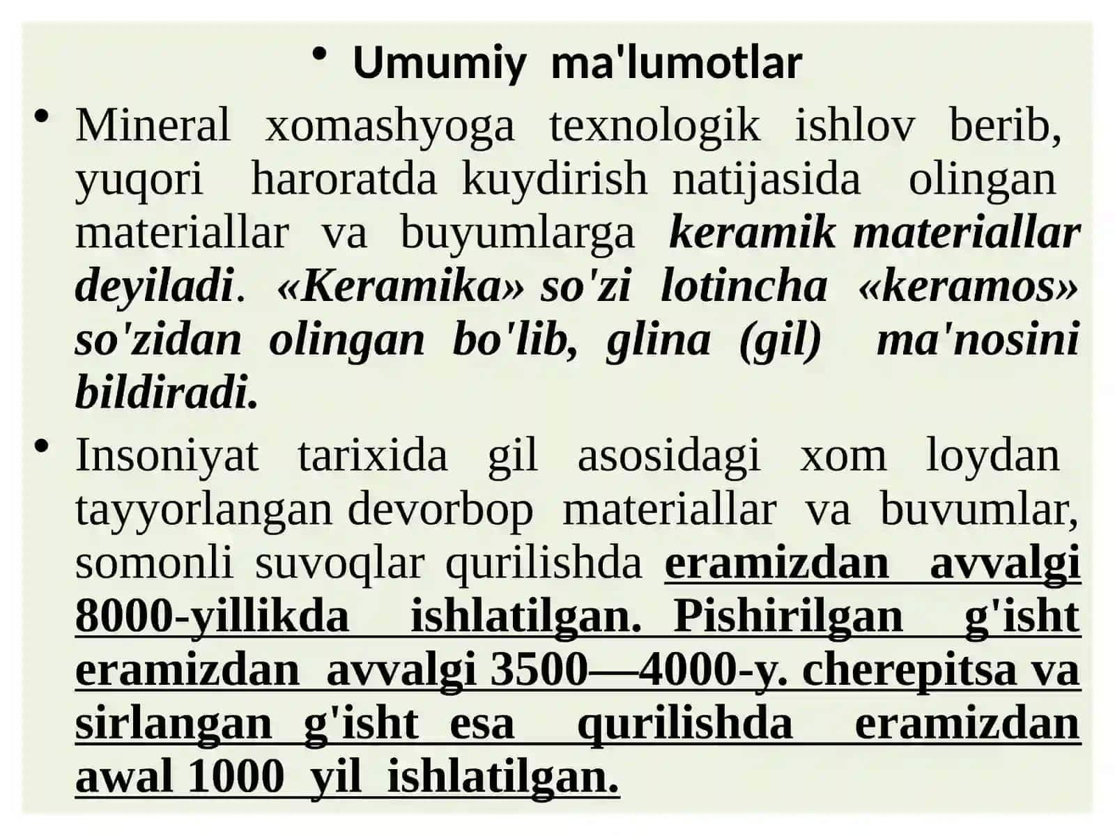 Norudakonlarida kavjoyda portlatilgan tog‘ jinslari sifatiga qo‘yiladigantalablarvakeramikasanoati 2