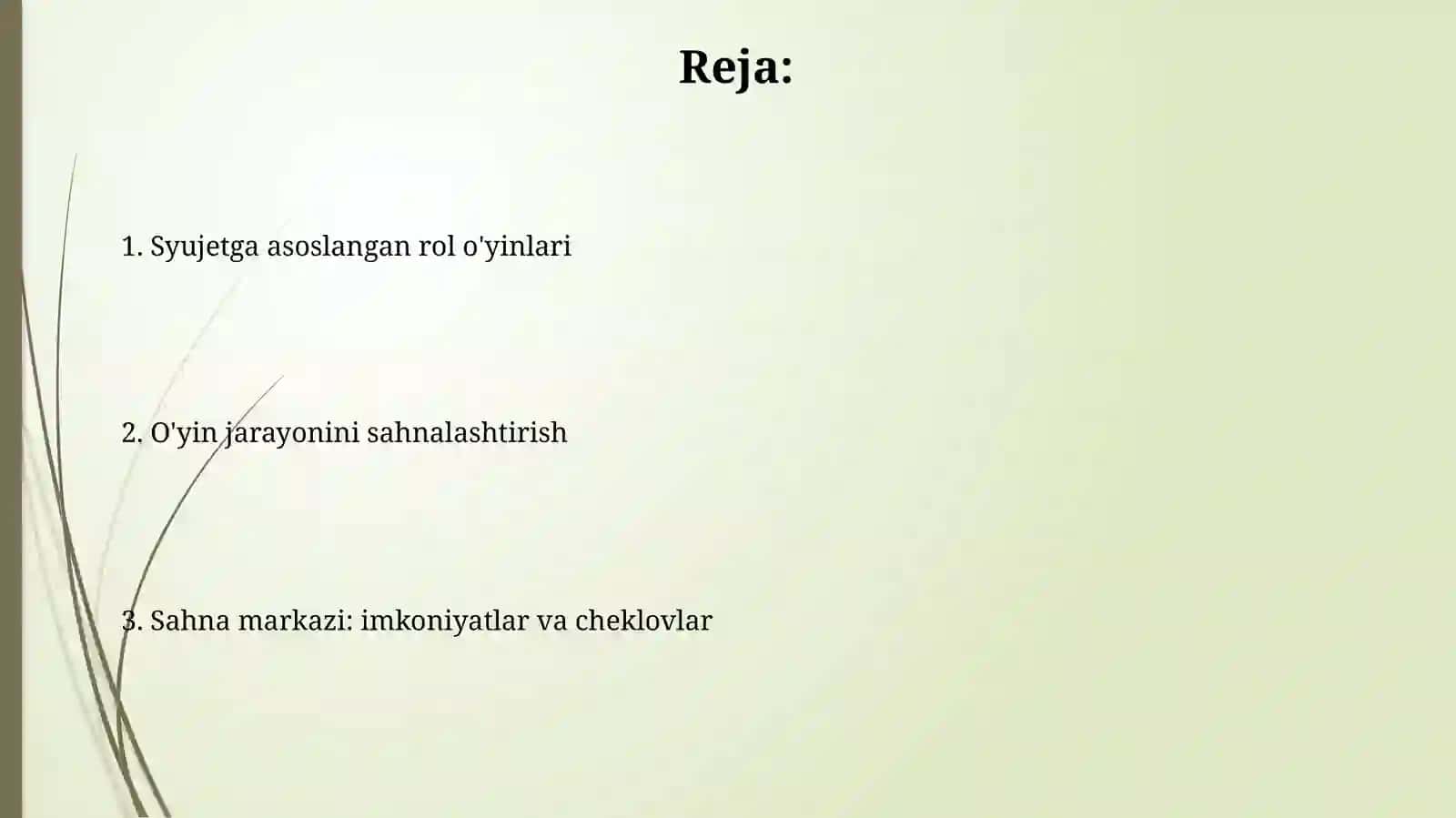 Syujetli rolli öyinlar va sahnalashtirish markazi 2
