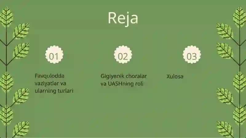Favqulodda vaziyatlar va halokatlarda UASH ishining gigiyenik jihatlari 2