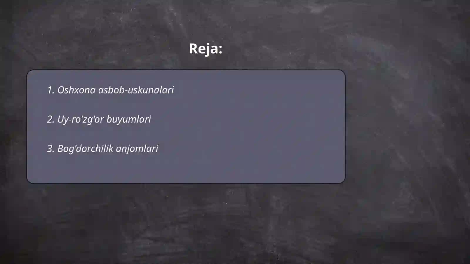 Asbob va anjomlar 2
