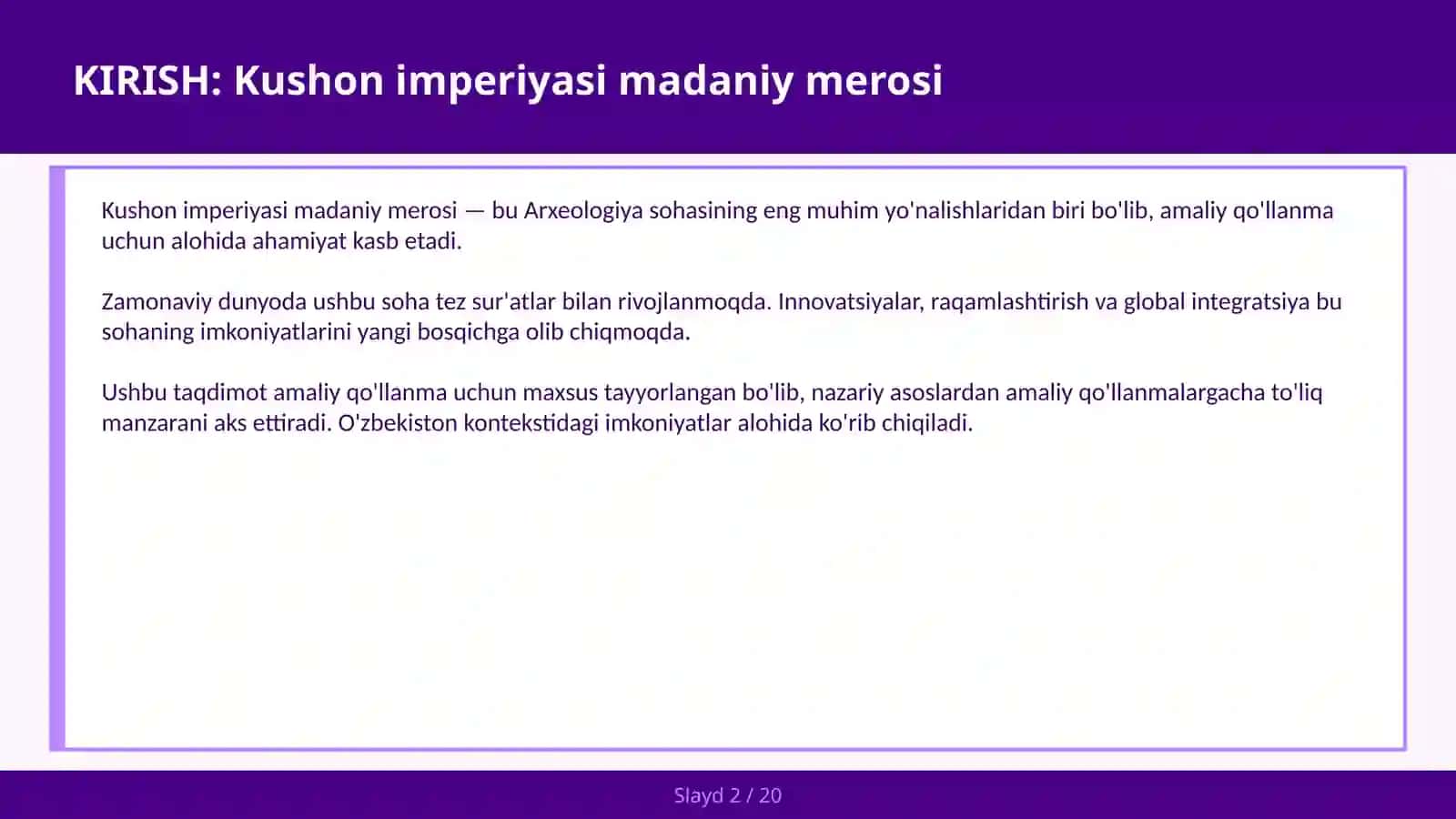 Kushon Imperiyasi Madaniy Merosi 2