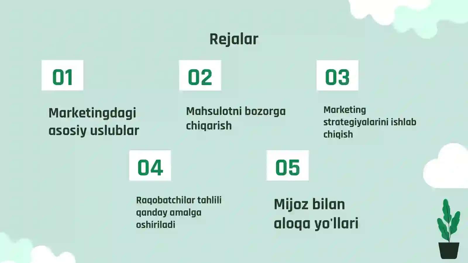 MarketingNarhlashtirish uslublari 2