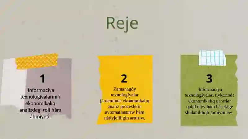 Informaciya texnologiyalarınıń ekonomikalıq analizdegi roli hám áhmiyeti 2