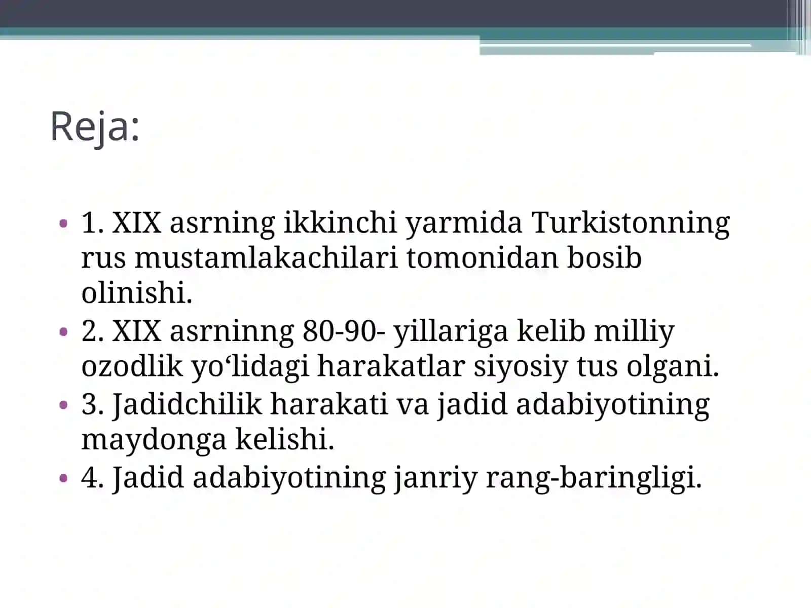 Turkistondagi ijtimoiy-siyosiy va madaniy hayot 2