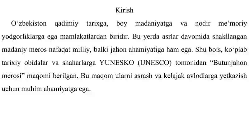 O'zbekiston hududidagi UNESCO merosi 2