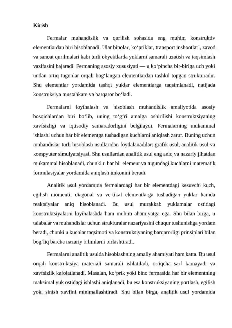 Fermalarni analitik usuida hisoblash 2