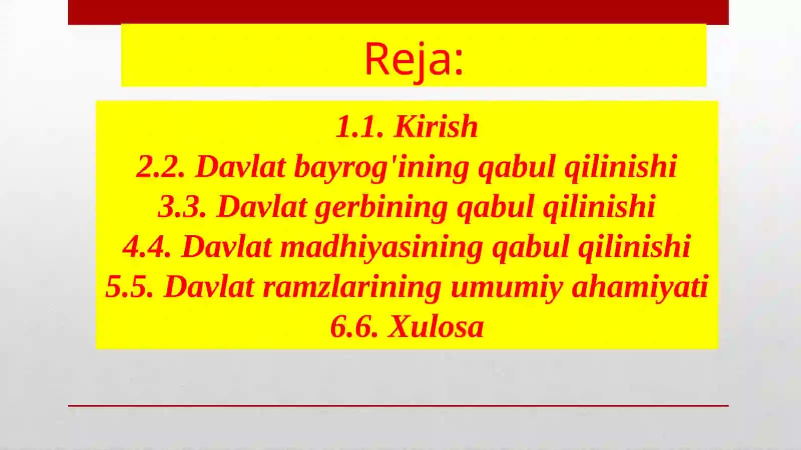 O’zbekiston Respublikasi Davlat Ramzlari 2
