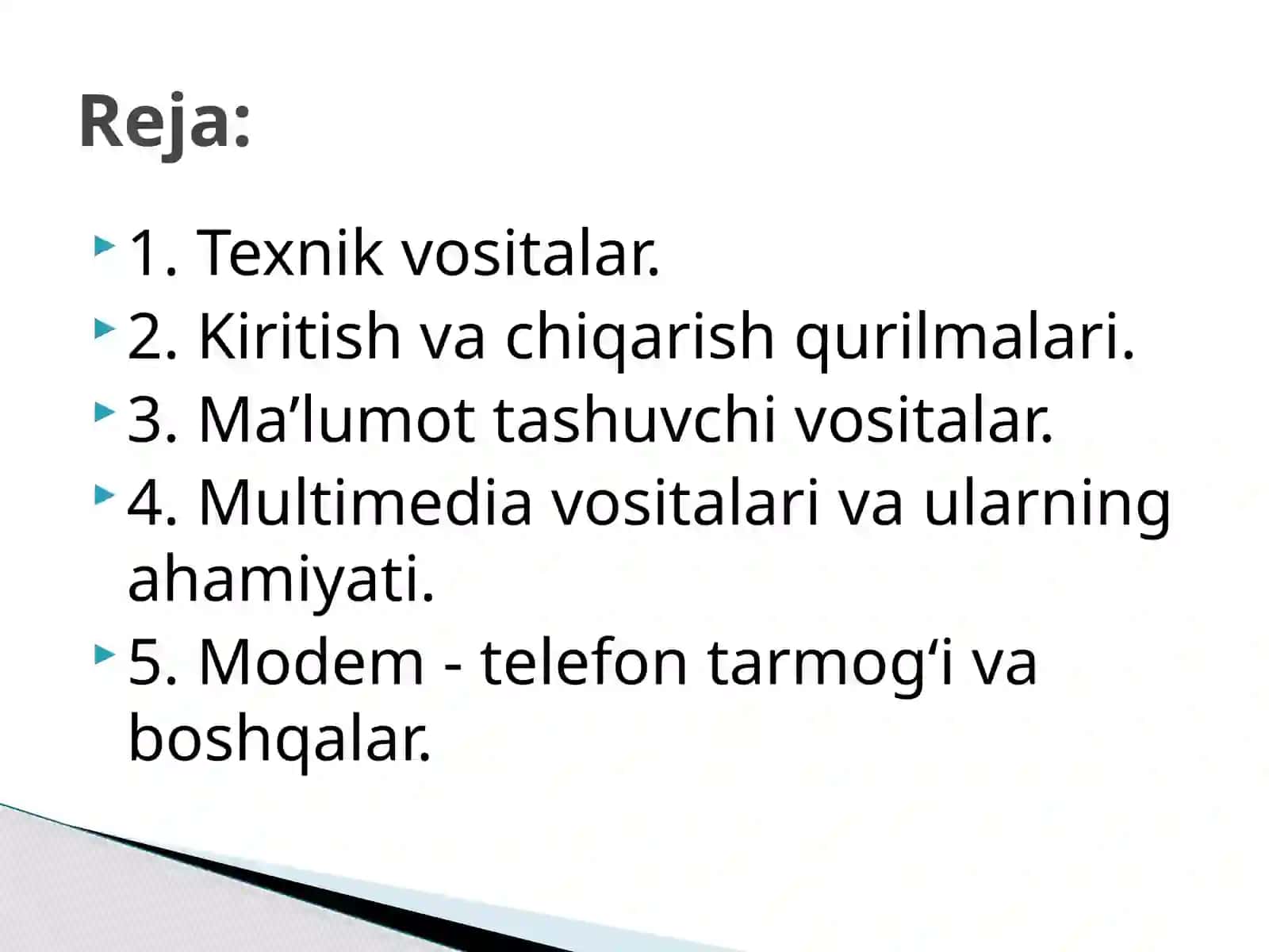 Rivojlanib borayotgan texnik vositalar 2