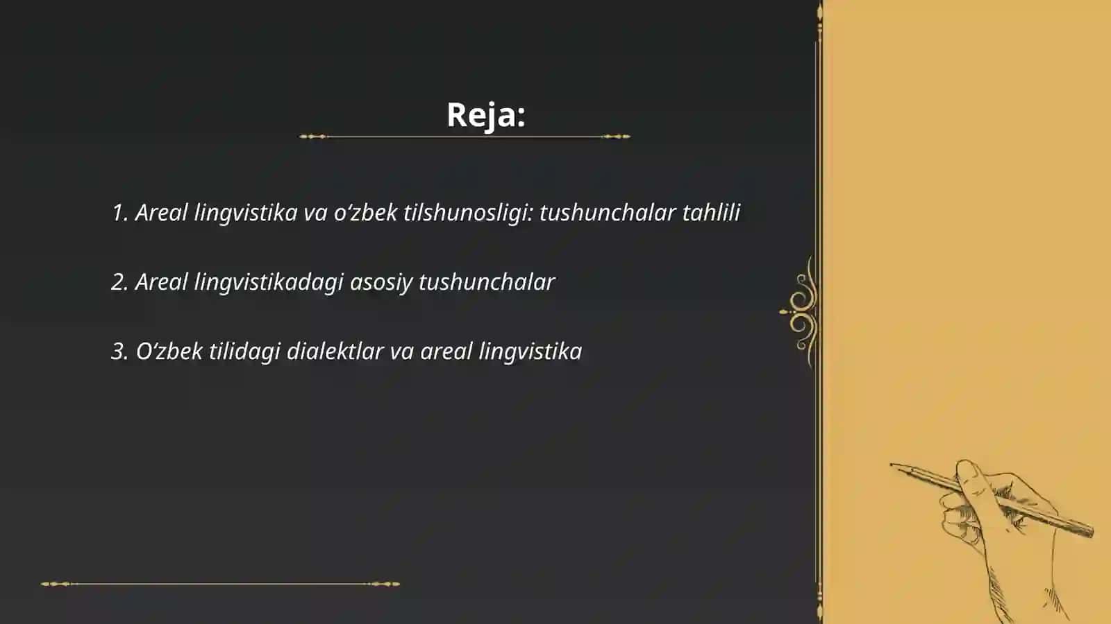 Areal lingvistika va oʻzbek tilshunosligi: tushunchalar tahlili 2