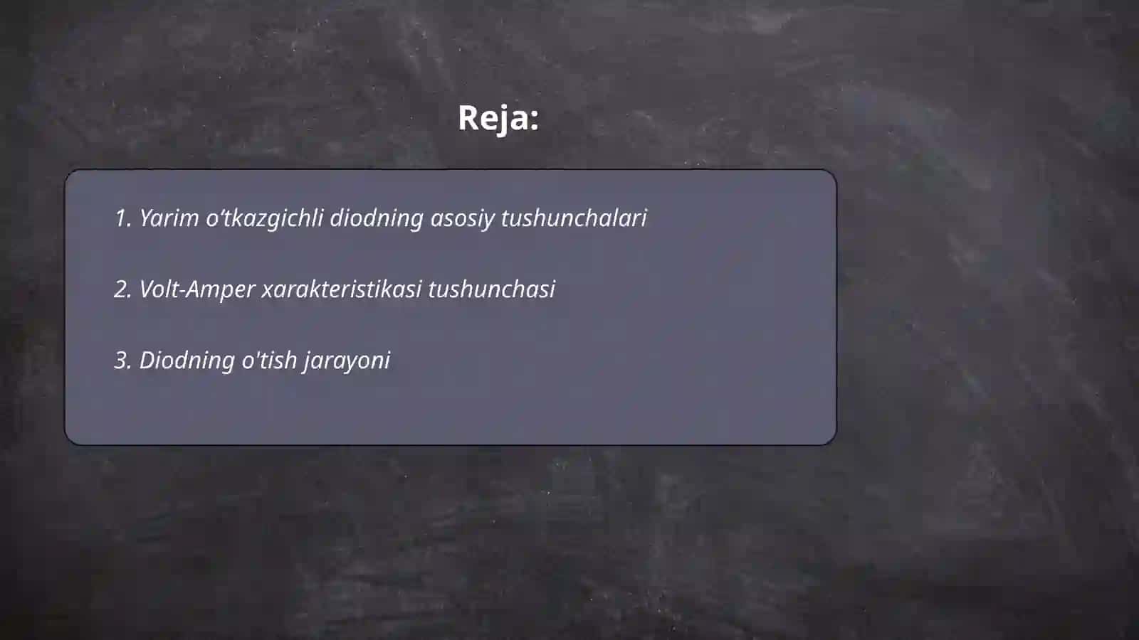 Yarim oʻtkazgichli diodni volt Amper xarakteristikasi mi olish 2