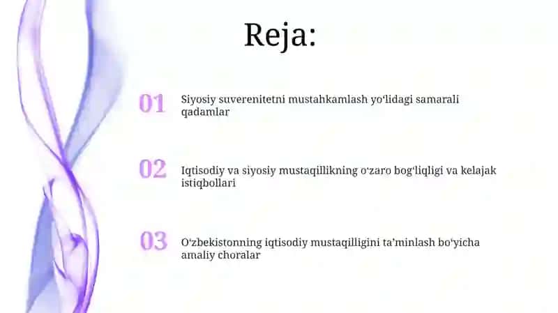 Siyosiy suverenitetni mustahkamlash boʻyicha strategik qadamlar 2