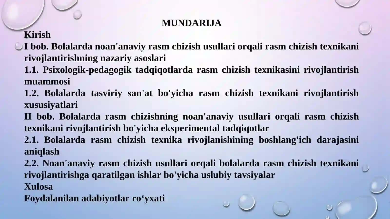 Bolalarni noan'anaviy ashyolar va texnik usullar yordamida rasm chizish texnikasiga o'rgatish 2