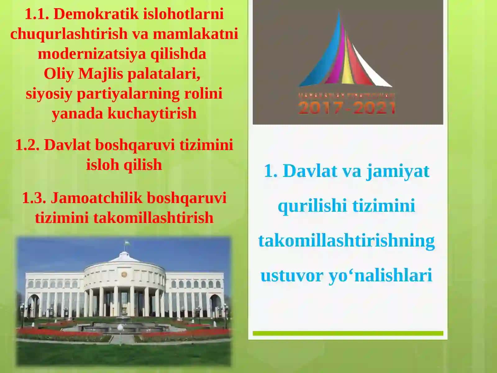 O‘zbekistonni rivojlantirish harakatlari 2