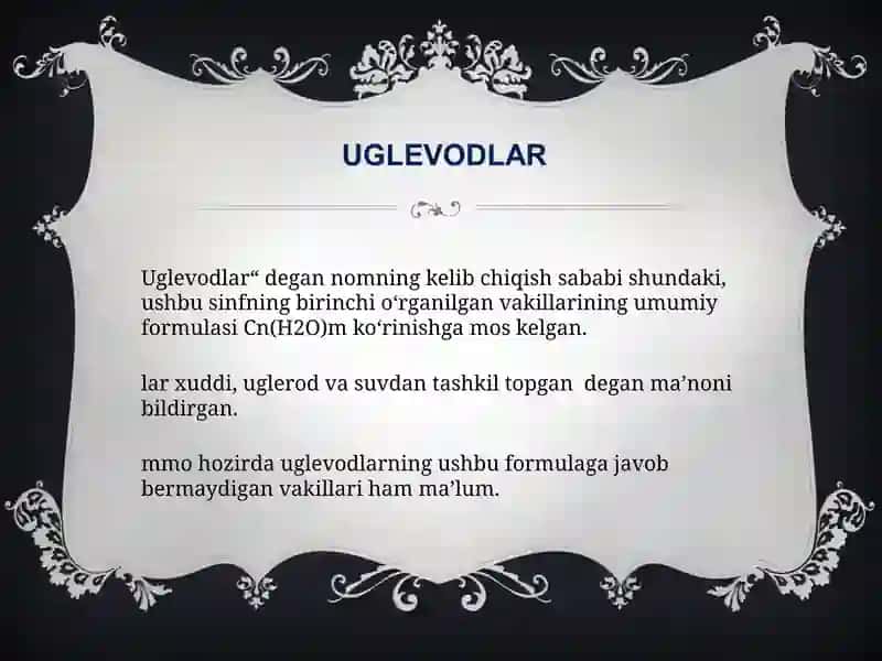 Uglevodlar 2