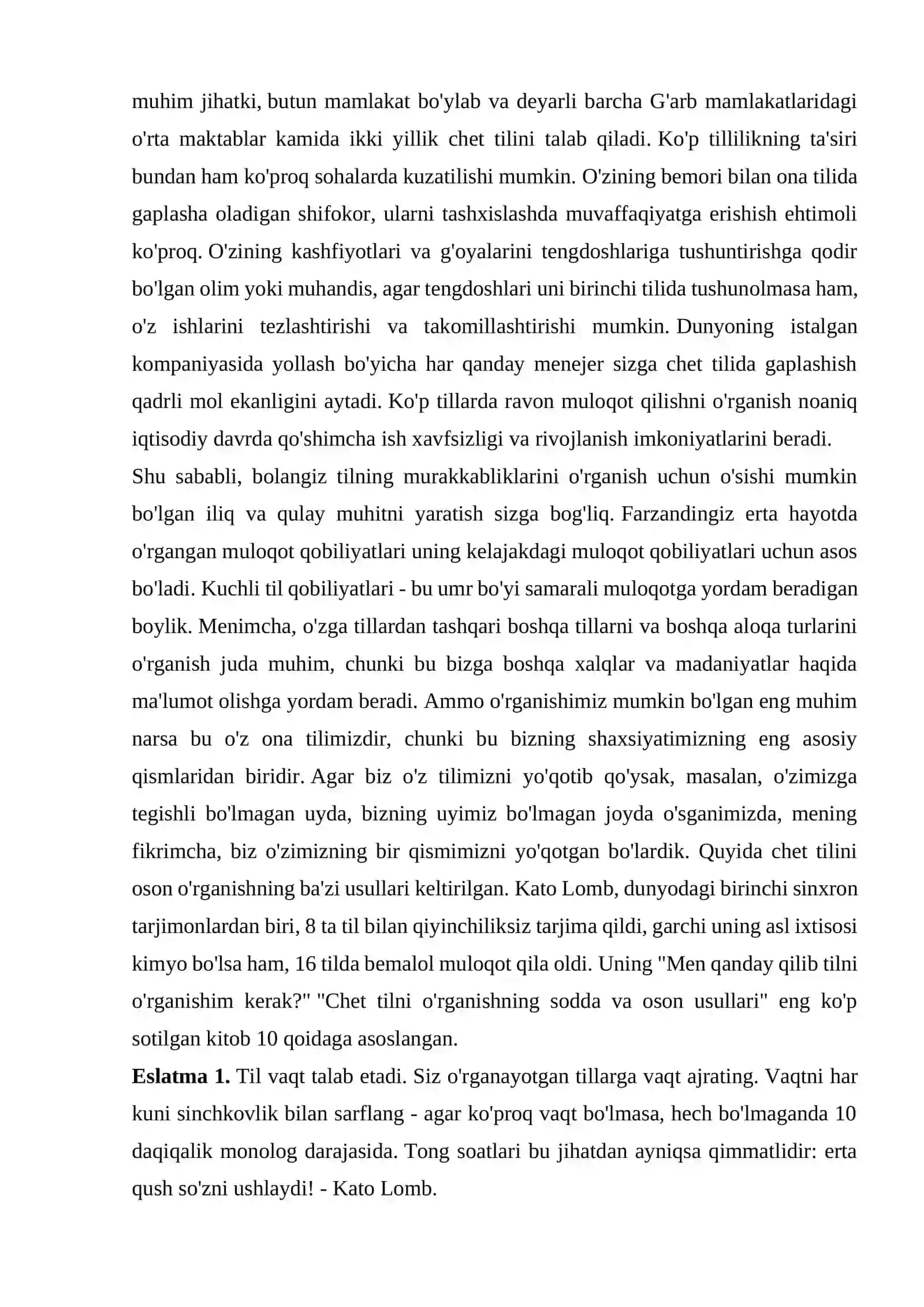 MAQOLA Chet tili o'rganishning asosiy qoidalari 2