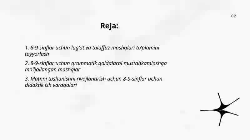 Ona tili fanidan didaktik materiallar 2