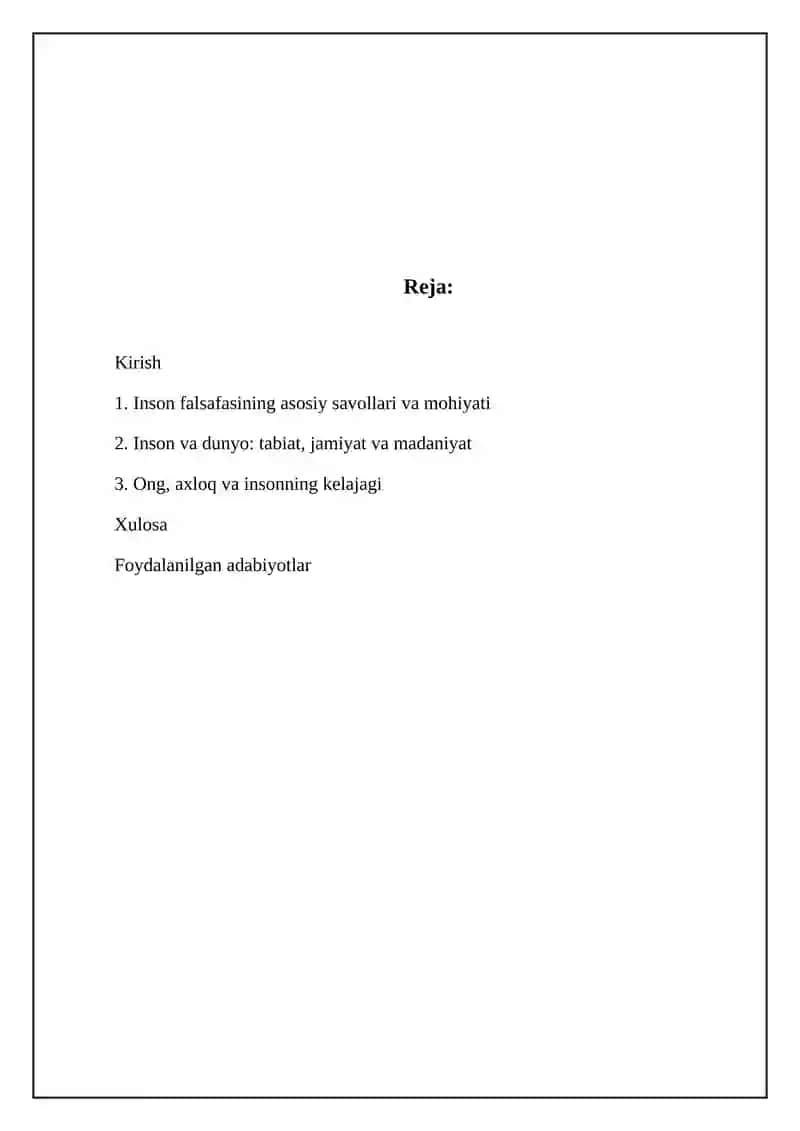 Inson falsafasi (Falsafiy antropologiya) 2