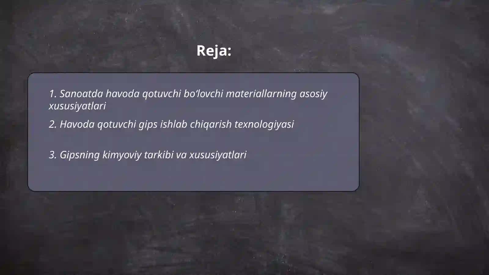 Sanoatda havoda qotuvchi bo‘lovchi materiallar ishlab chiqarish 2