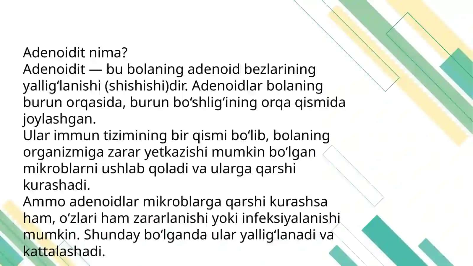 Adenoidit nima? 2