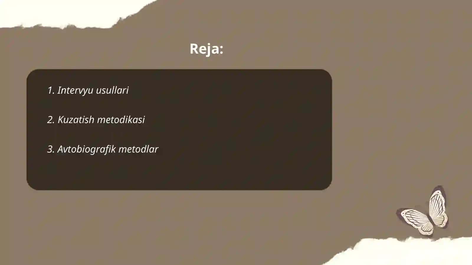 Shaxsni o’rganish metodlari 2