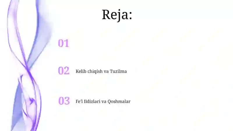 Fe'llarning yasalishi modal shakllari tuzulish jihatidan turlari 2
