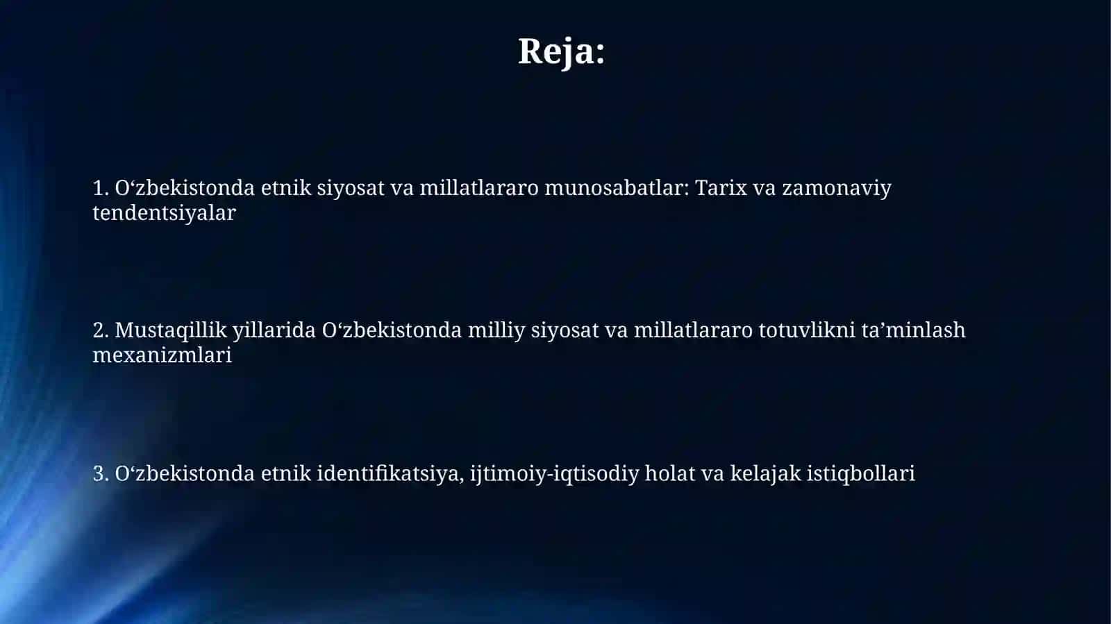 Oʻzbekistonda etnik siyosat va millatlararo munosabatlar 2