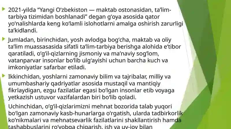 "LOYIHALASHTIRISHNING MOHIYATI" 2