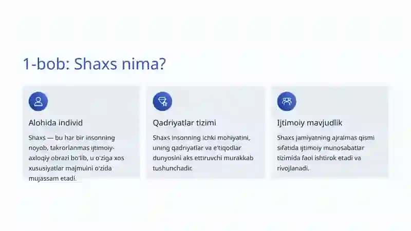 Shaxs tushunchasi va uning shakllanishi 2
