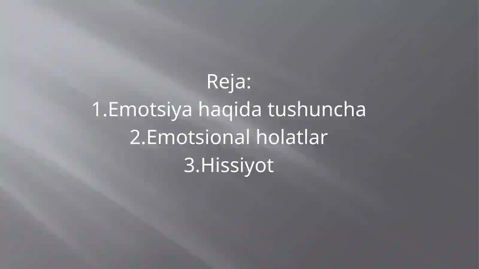 EMOTSIONAL HOLATLARI.EMOTSIONALREAKSIYALARNING NEYROFIZIOLOGIK BIOXIMIK ASOSLARI 2