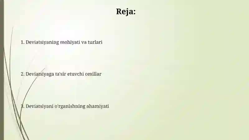 Deviatsiya va uning turlari 2