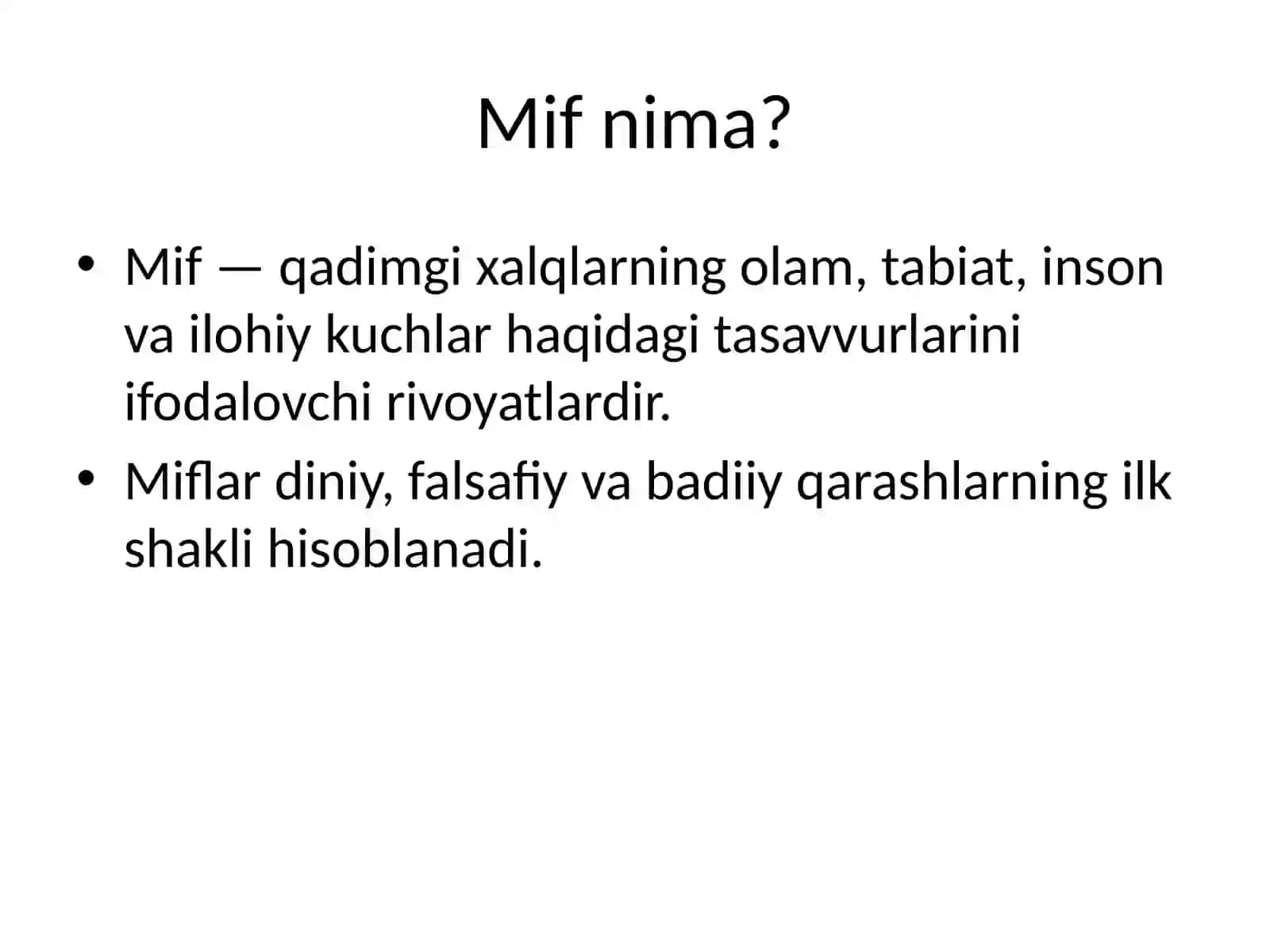Dunyo xalqlari miflari 2