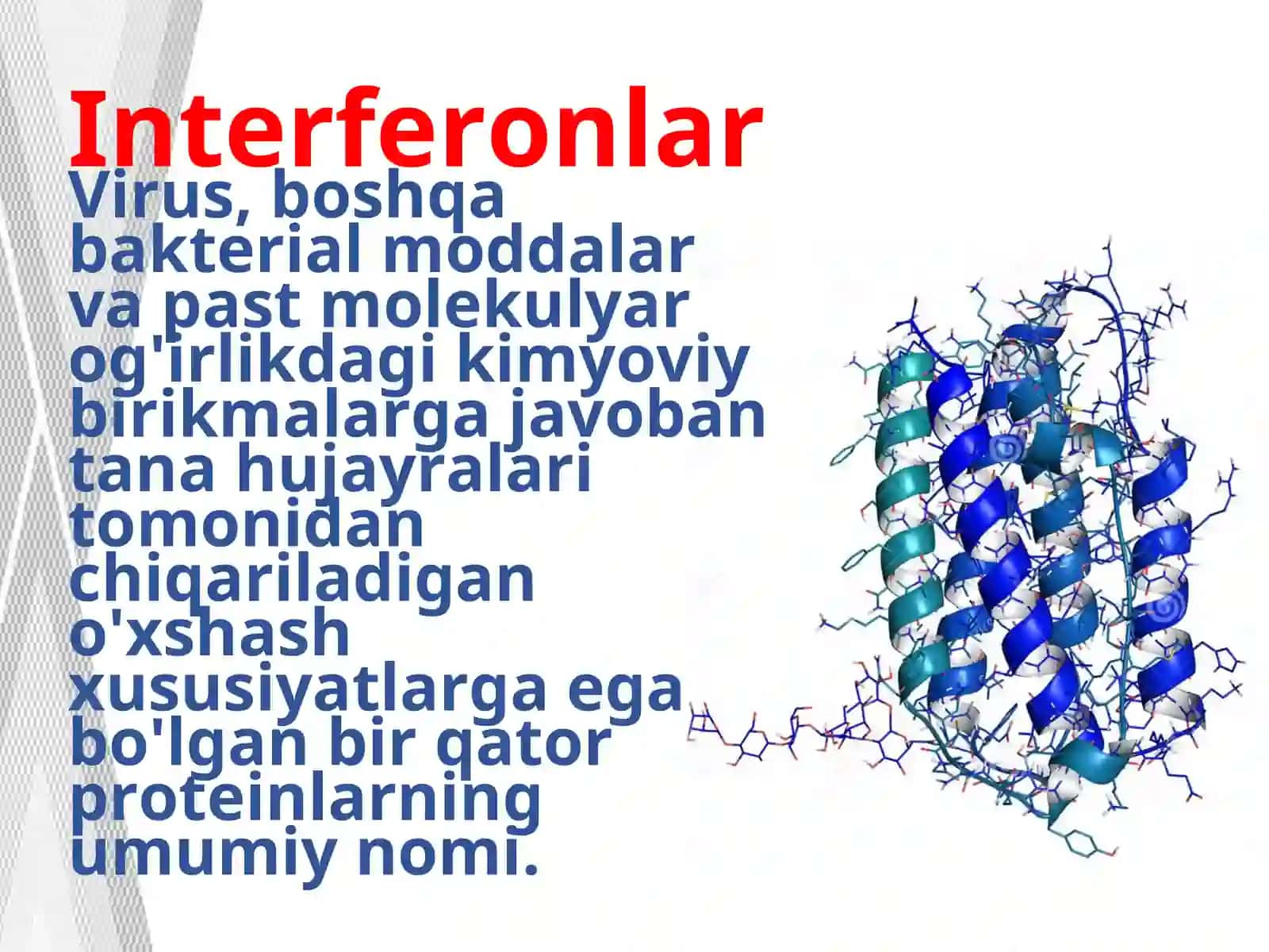Interferon va sitokinlar sintezlanish va ta'sir mexanizimi 2