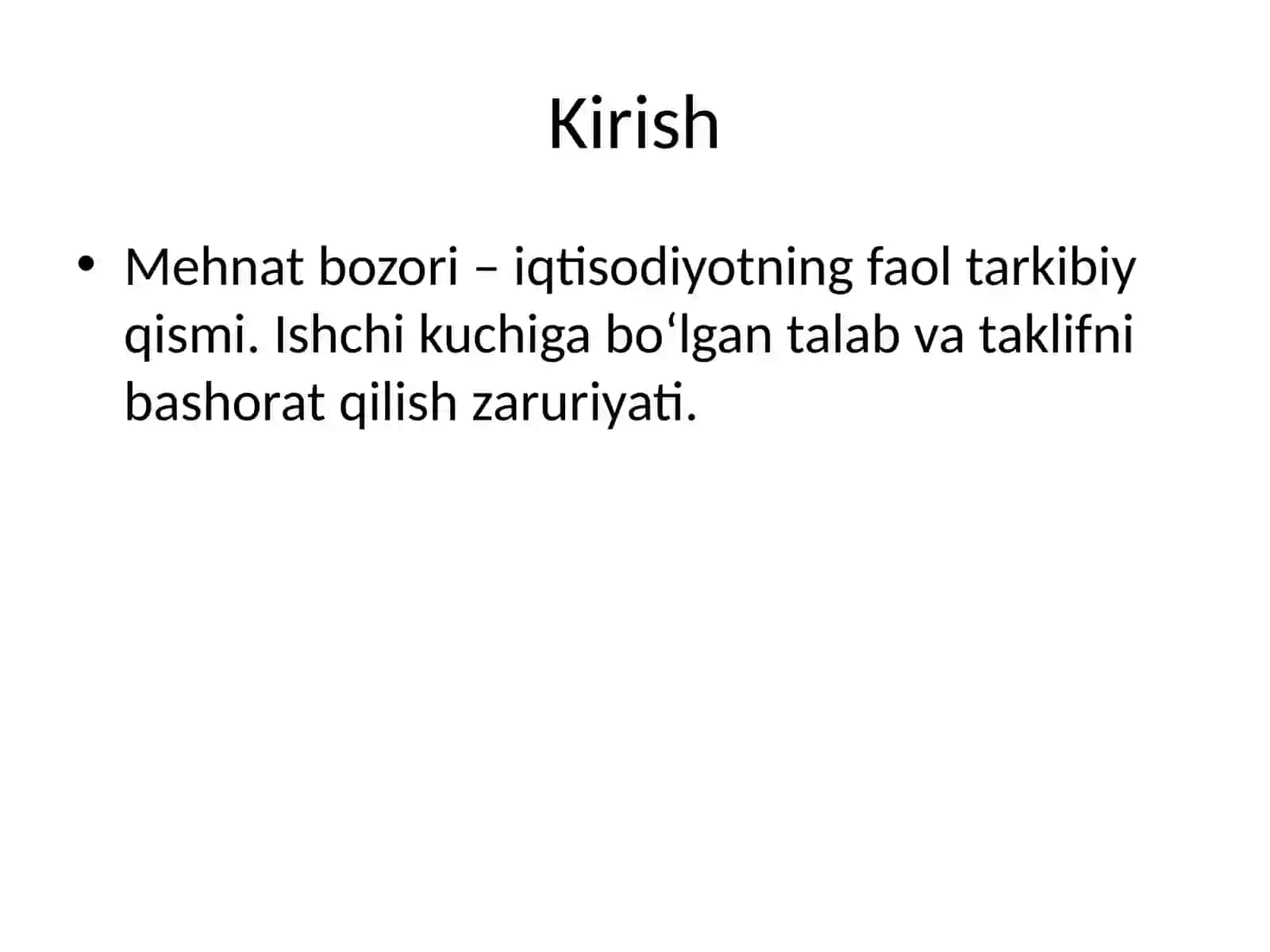 Mehnat bozorida ishchi kuchiga bo‘lgan talab va taklifni istiqbollashtirishning kompleks dasturi 2